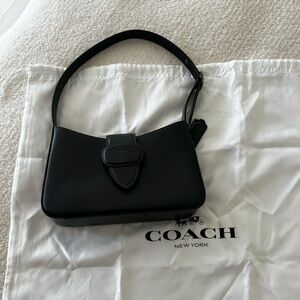 Coach Black Leather Shoulder Bag